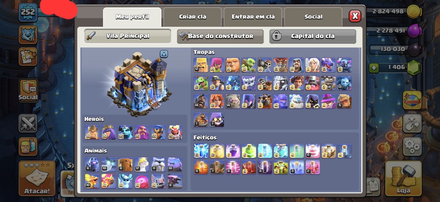 Conta CV 18 quase full
