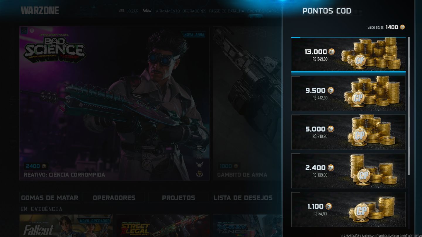 Conta bo7 com todas camuflagens e skin lendaria horizonte nexus mais algun itens