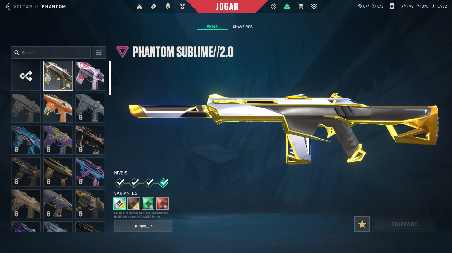 Conta Valorant com Diversas Skins atual elo diamante 1