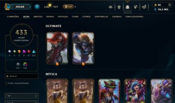 Conta lvl 700/ todos os champs/400+ skin/