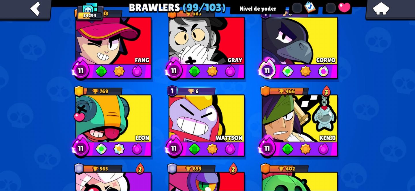 PROMOÇÃO Conta de Brawl Stars com MUITAS Skins Lendarias e raras + Clash Royale!
