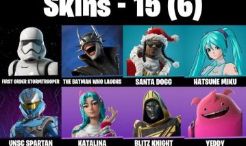 Conta Fortnite com Santa Dogg | Holiday Boxy | UNSC Spartan e 15 Skins