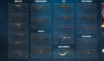 CONTA EX IMORTAL COM FACA E SKINS LINDAS