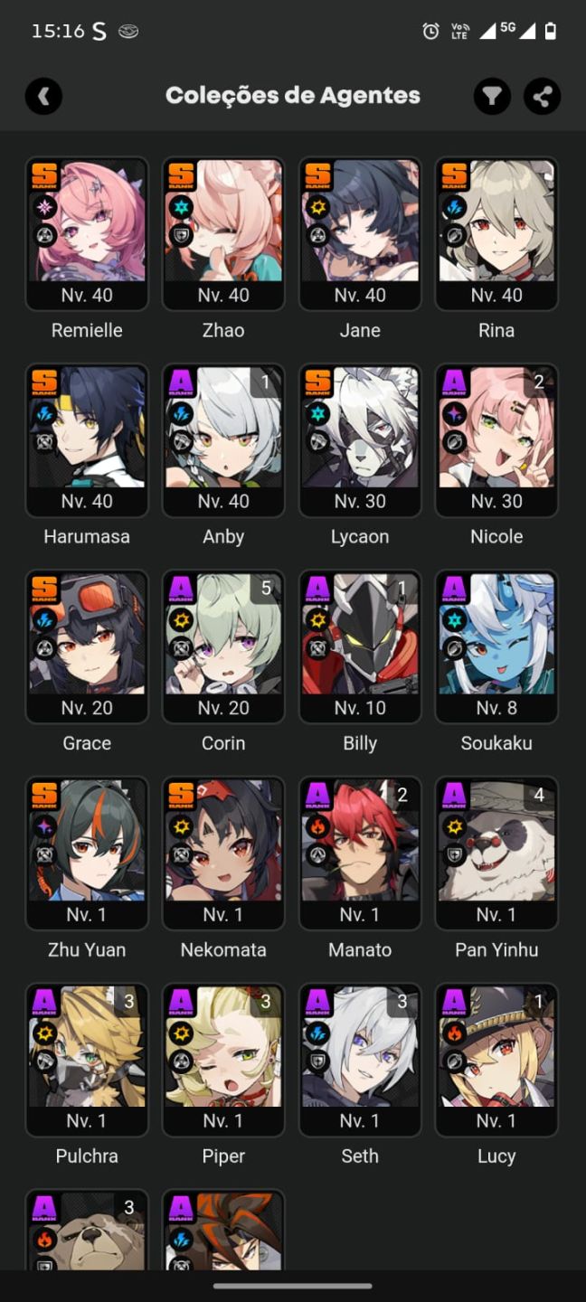 Conta Genshin + Star Rail e Zzz