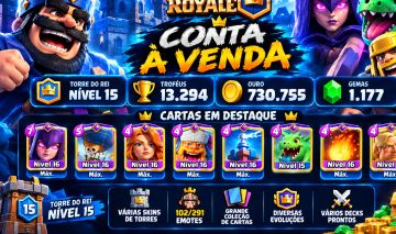CONTA CLASH ROYALE FULL LVL 27 | 13K TROFÉUS | CARTAS LVL 16