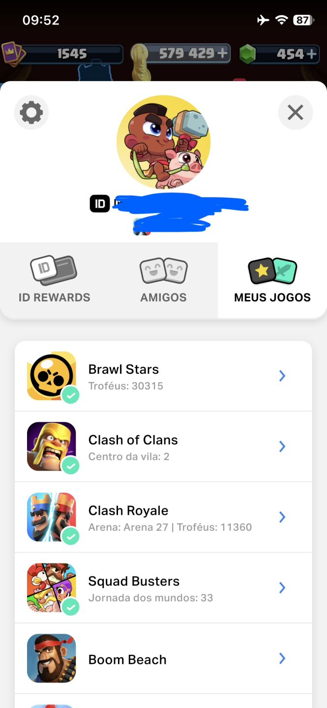 CONTA CLASH ROYALE+BRAWL STARS (CONTA UNICO DONO, NAO É REVENDA , CONTA FULL AC)