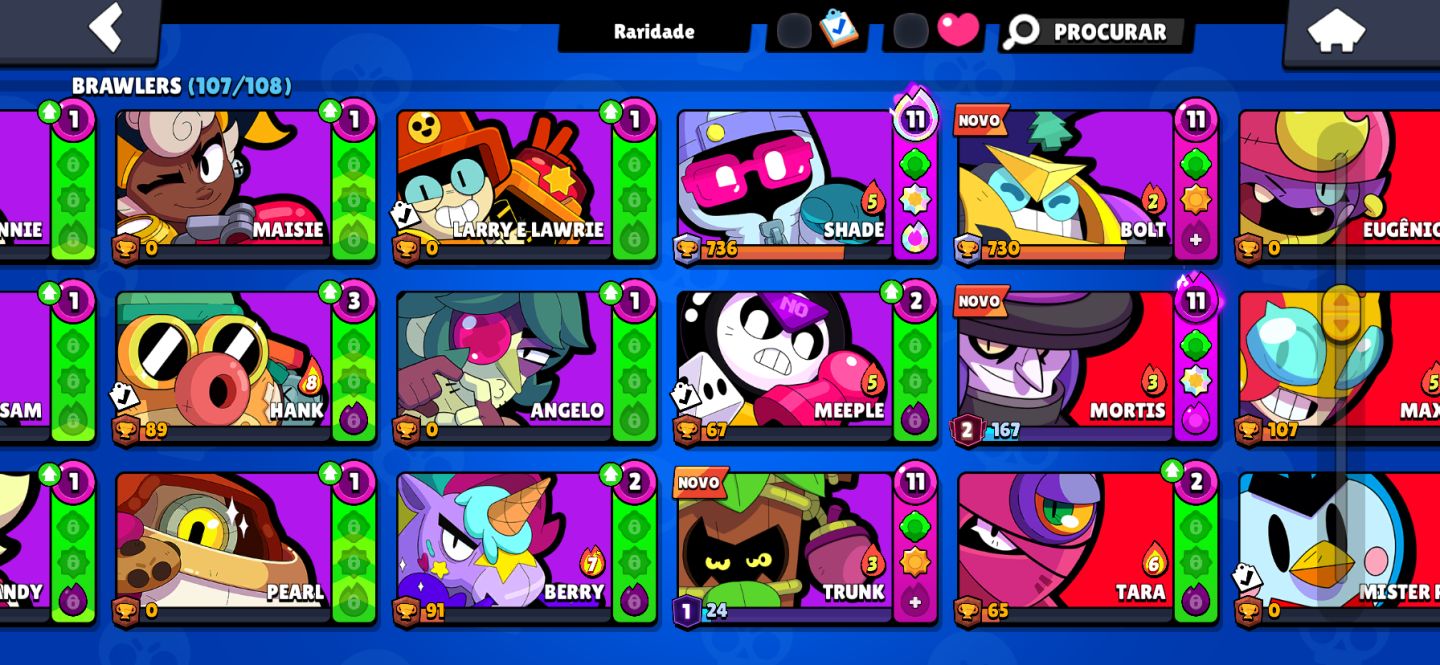 Conta barata com todos Brawlers 45 k de troféus