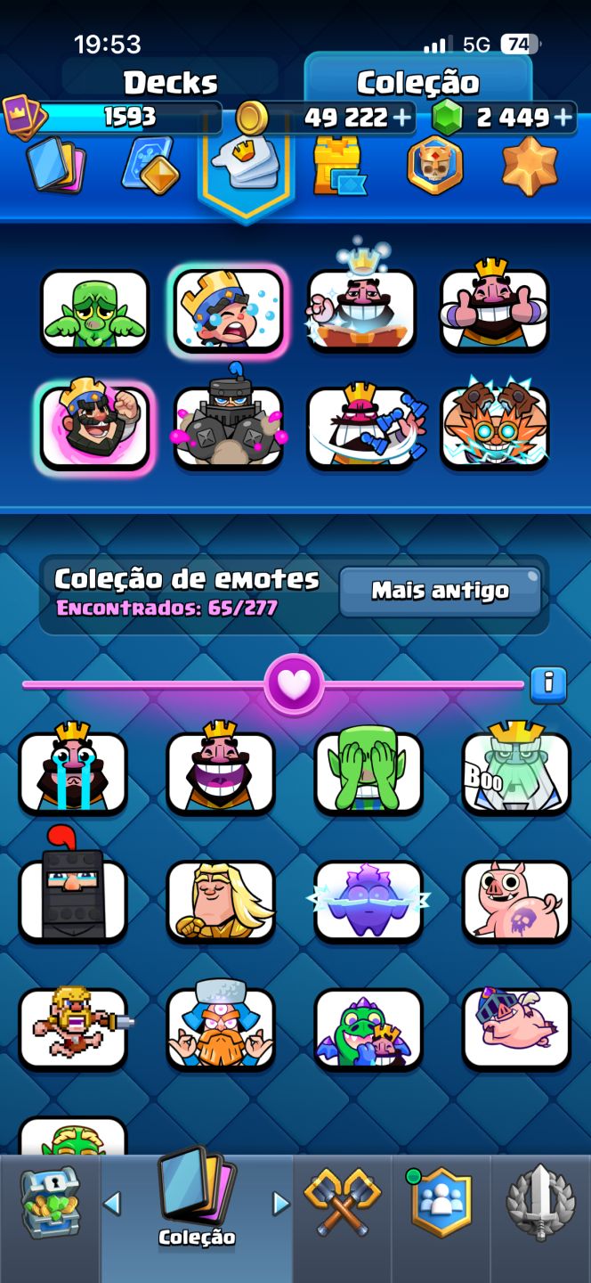 Conta de clash Deck de mega