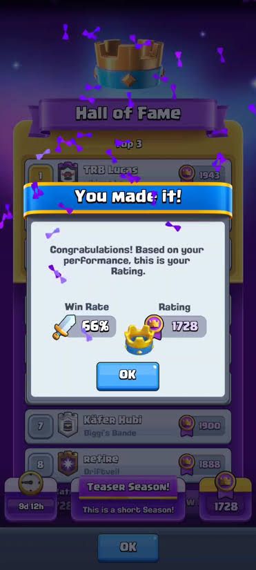 UPO CONTAS NO CLASH ROYALE / TROFÉUS E LIGAS