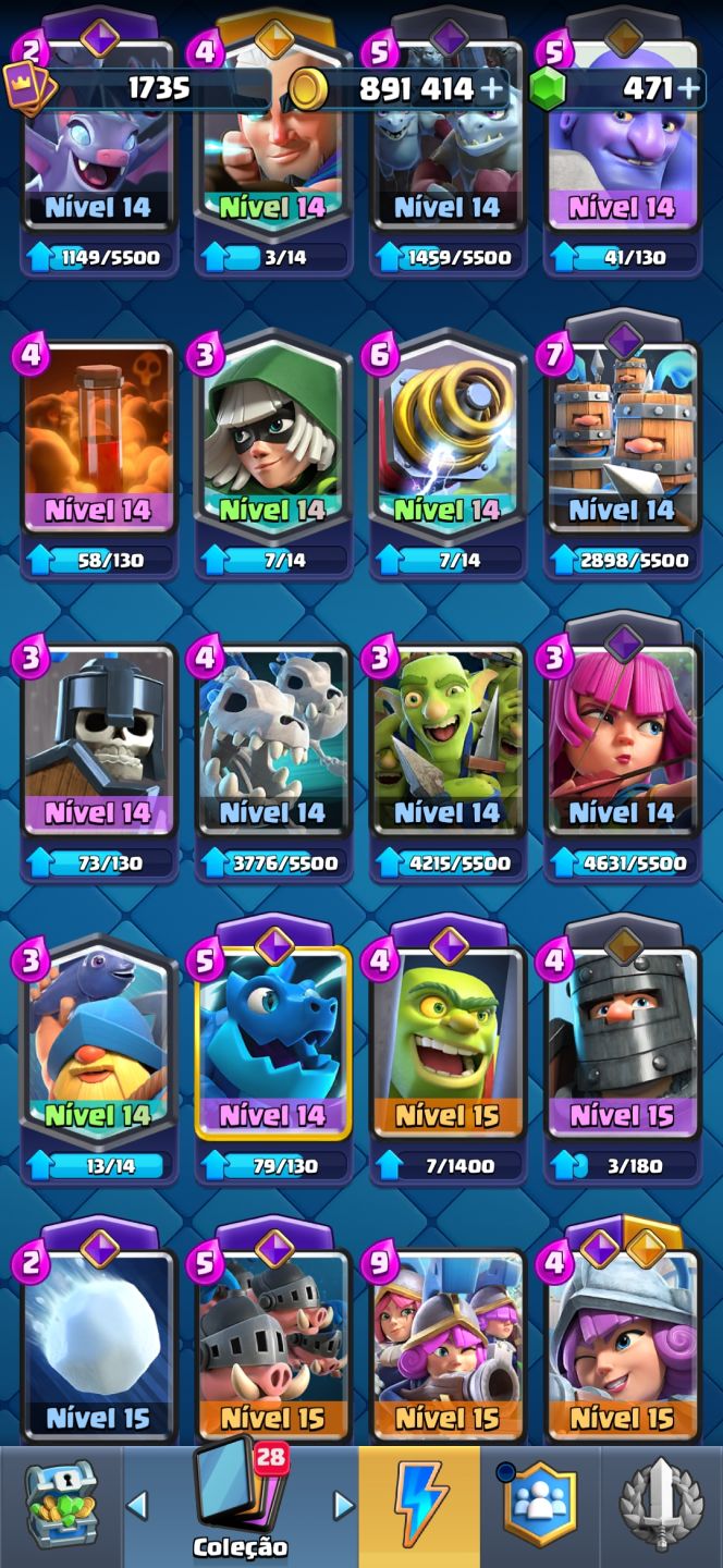 CONTA UPADA, CLASH ROYALE
