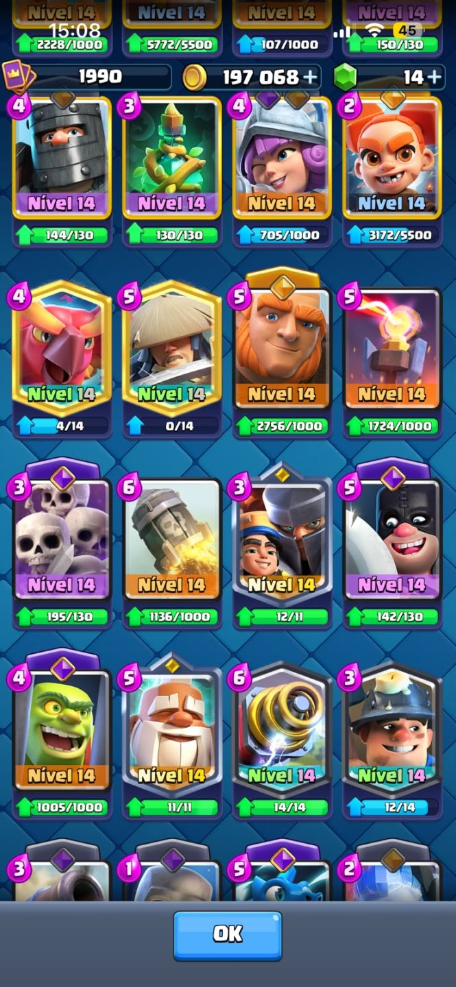 CONTA CLASH ROYALE 14.000 - END GAME