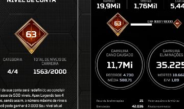 Conta apex legends com 2 herança e varias skins