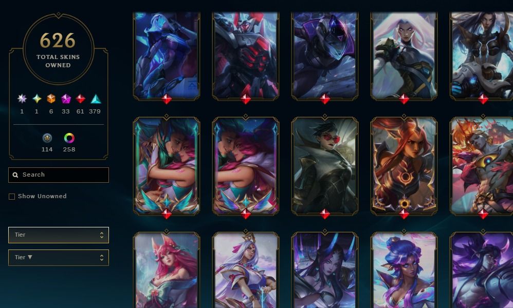 Conta LOL 672 Skins (incluindo Sahn Uzal + Variantes Miticos) + rec. de passes