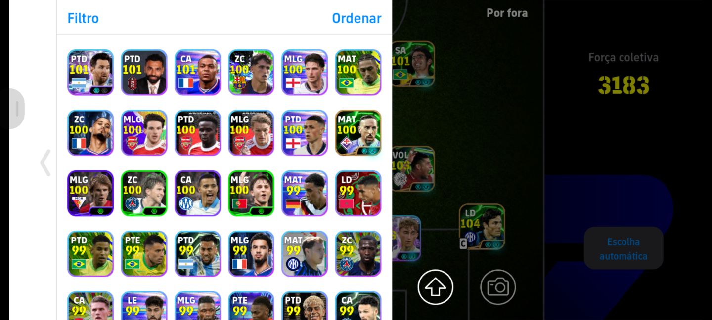 Conta efootball mobile com zico 106