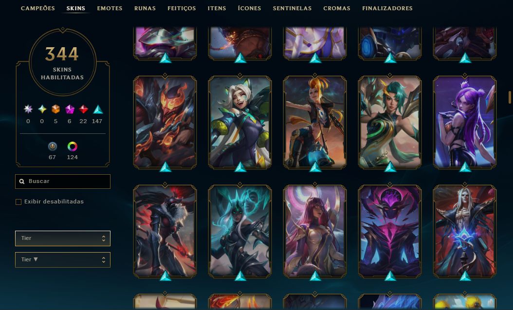 CONTA LOL | 344 SKINS | SEASON 2013