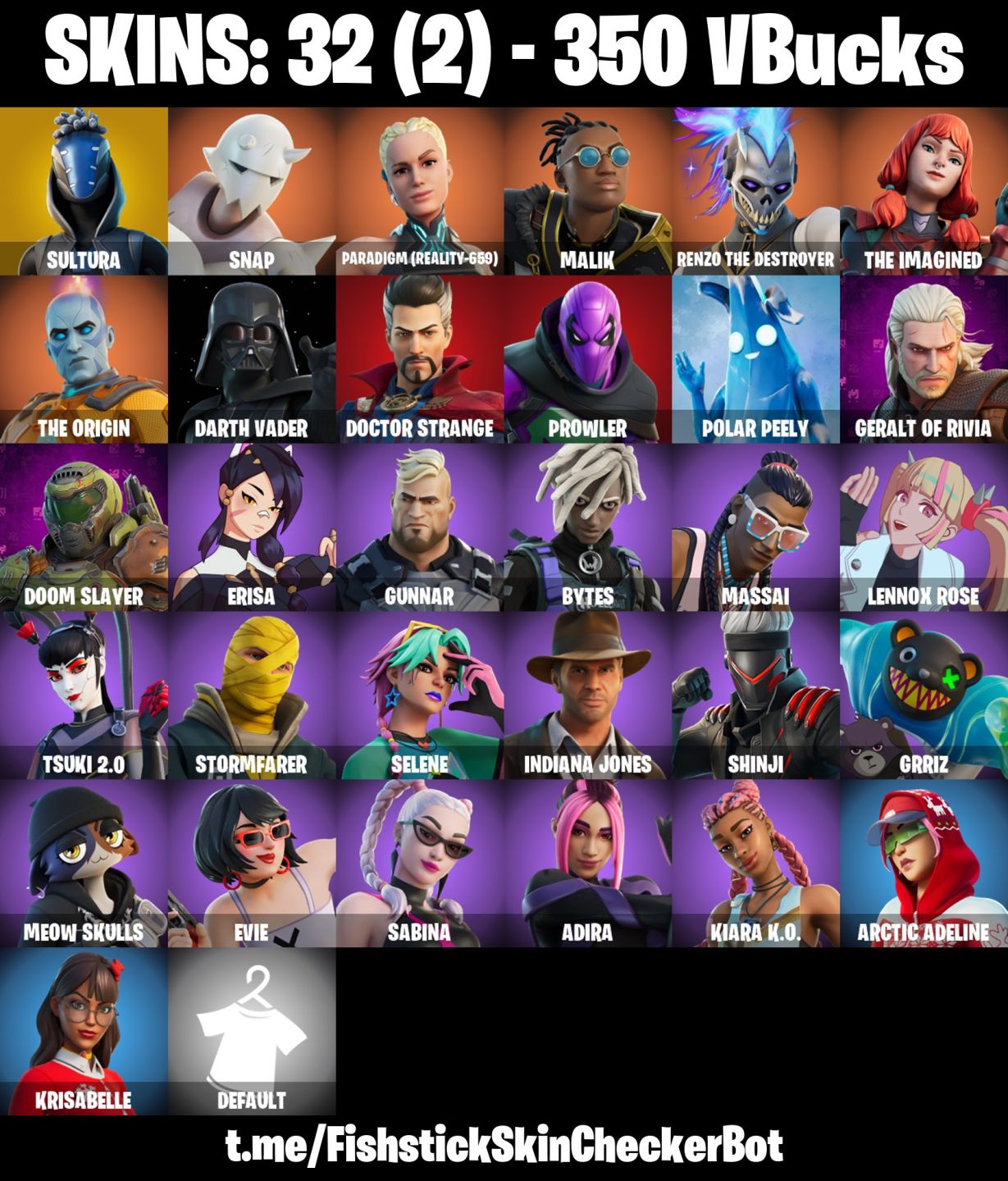 Conta Fortnite com Sultura | Snap | Paradigm (Reality-659) | Malik e 32 Skins