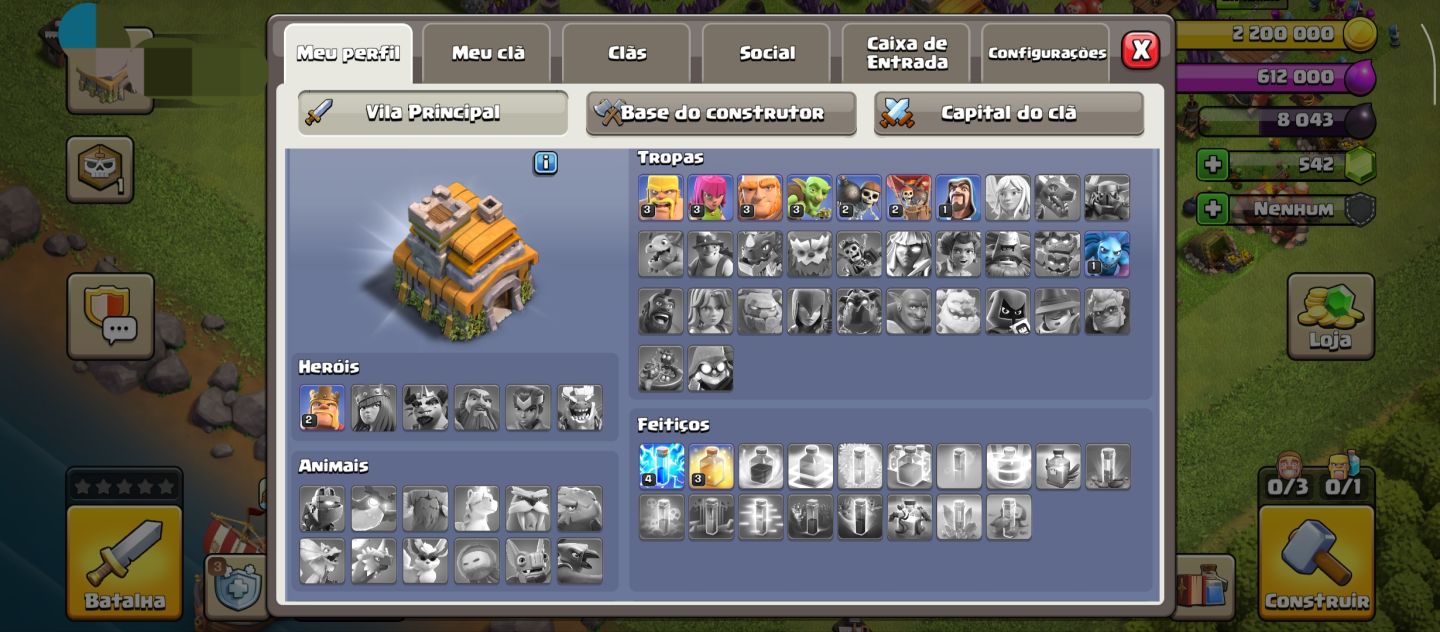 CONTA CLASH OF CLANS - CV 7