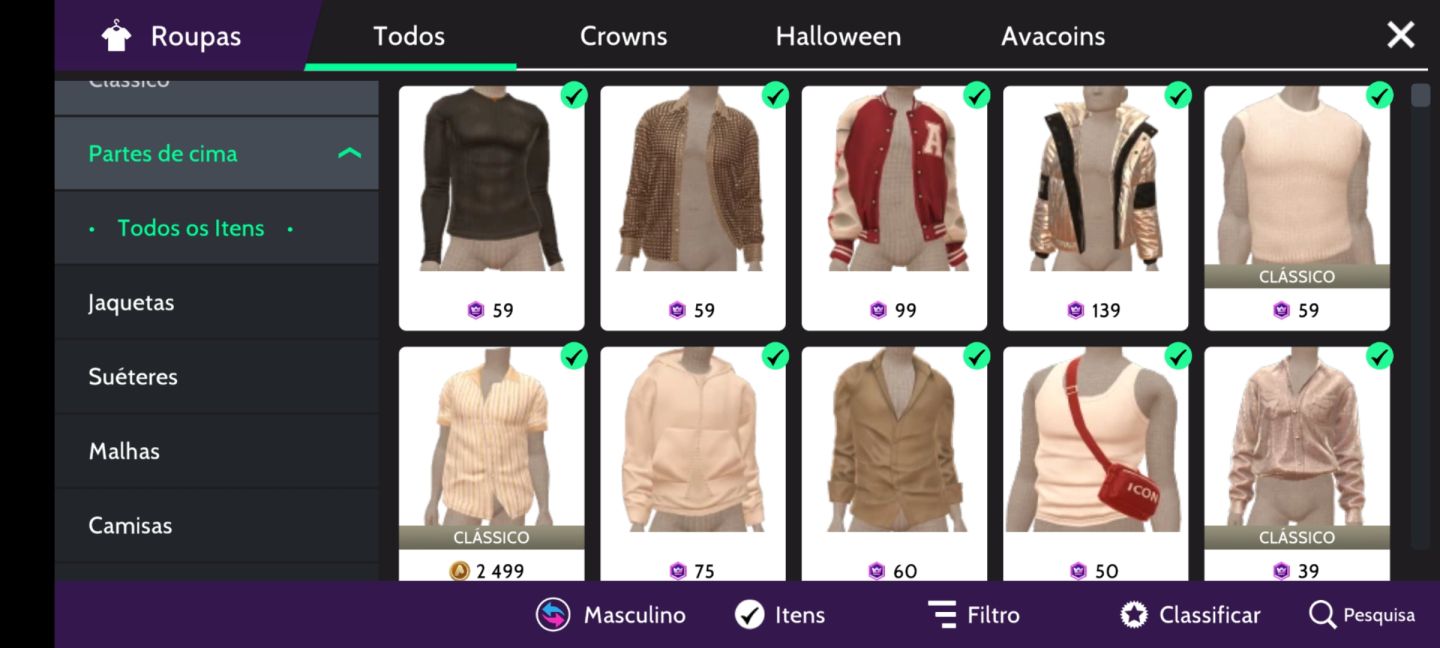 Conta de avakin LVL 58