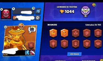 CONTA DE BRAWL STARS COM SKINS E PERSONAGENS BOM!!