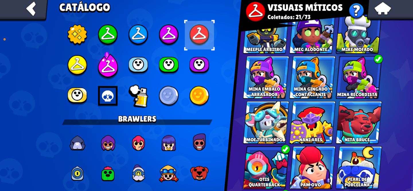 CONTA BRAWL STARS 70.989 TROFÉUS | 500 SKINS | 105 BRAWLERS | 7 HIPERCARGAS