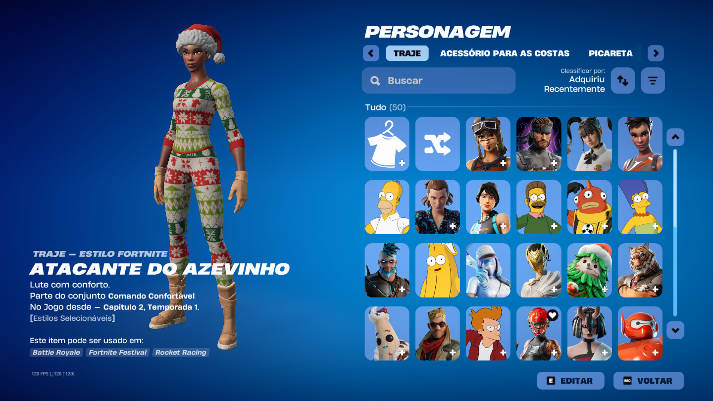 CONTA Fortnite com várias skins