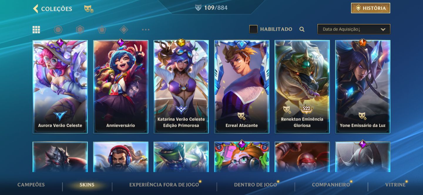 CONTA WILD RIFT 109 SKINS + RANKS EXCLUSIVOS
