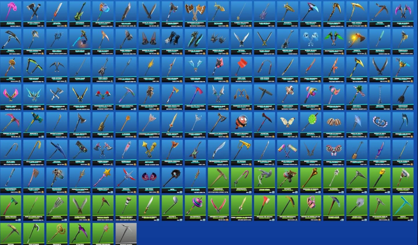 Conta fortnite (temp 3 cap 1 em diante) 293 skins 296 picaretas