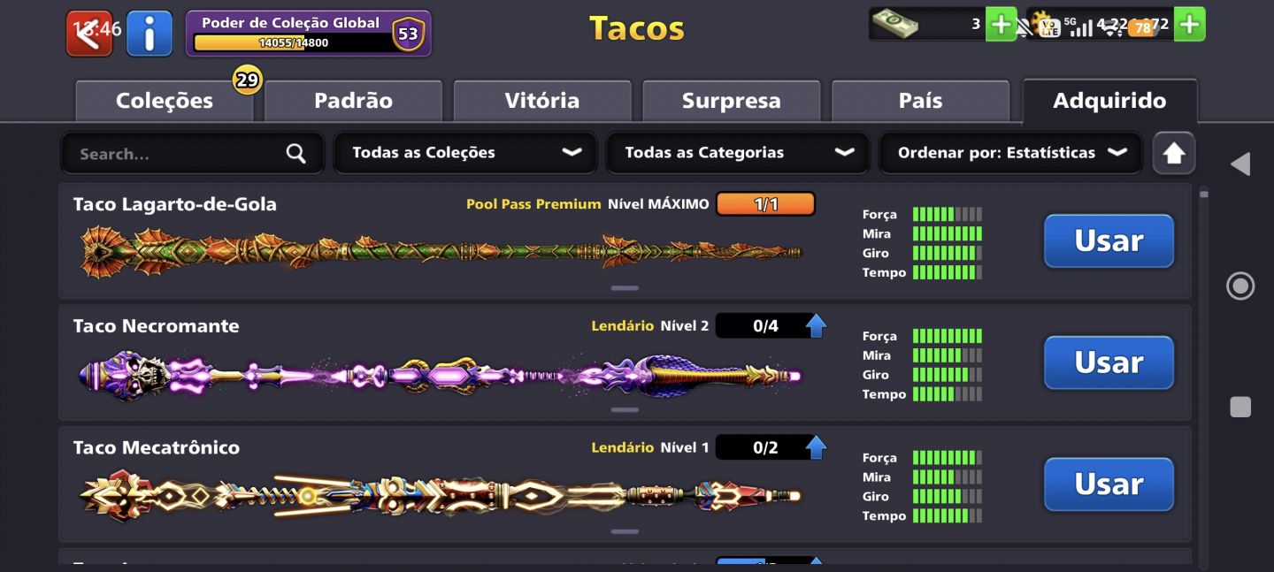 CONTA DE 8 BALL POOL LEVEL 93