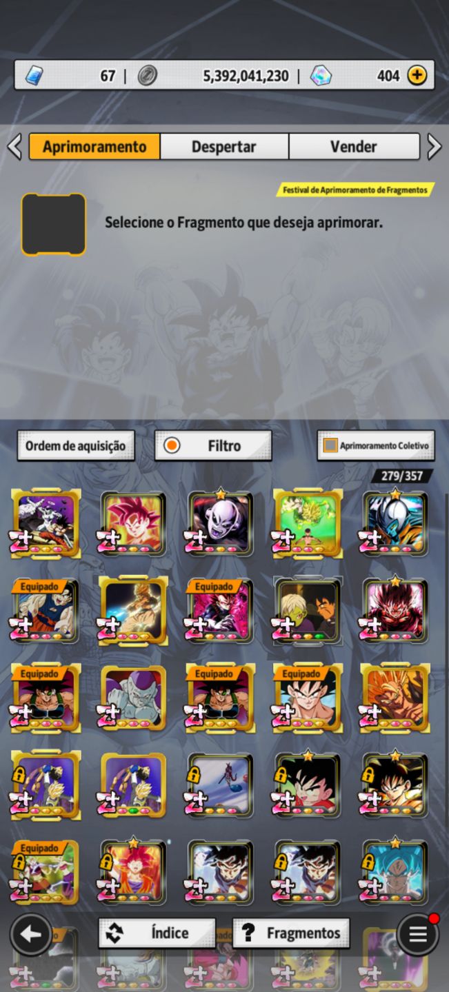 Conta end de dragon ball Legends