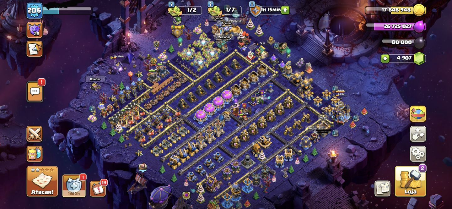 (PREÇO NEGOCIAVEL) CONTA CLASH OF CLANS CV 18