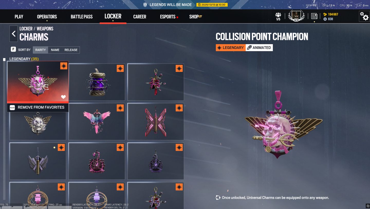 R6 ACCOUNT 12x CHAMPION, LEVEL 1418 FULL ACESS