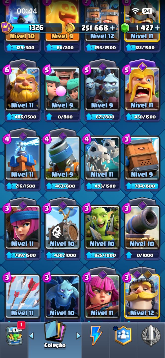 CONTA DE BRAWL STARS + CLASH ROYALE UPADAS