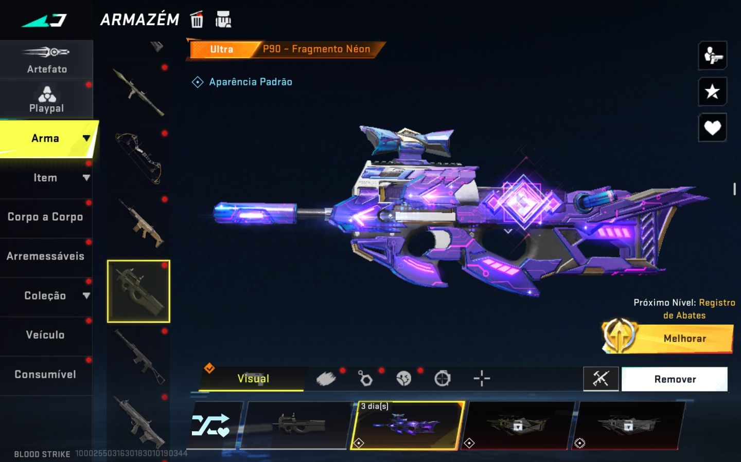Conta top de bloodstrike com faca talon santuário