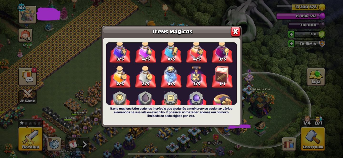 CONTA SUPERCELL - CLASH OF CLANS TH14 CLASH ROYALE ARENA 28