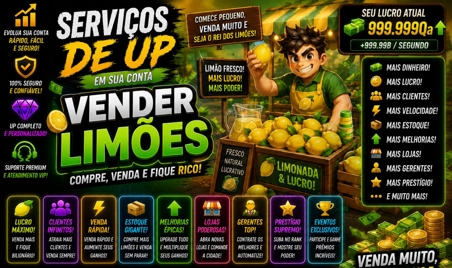 SERVIÇOS DE UP EM SUA CONTA LIMÕES | ROBLOX