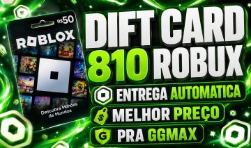 GIFT CARD ROBLOX R$50 | 800+ ROBUX | ENTREGA AUTOMÁTICA