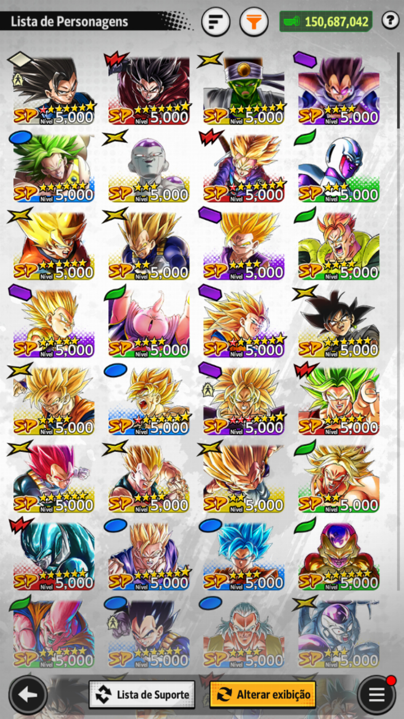 Conta iniciante com Bardock LR + 19 LF + 3 ULTRA