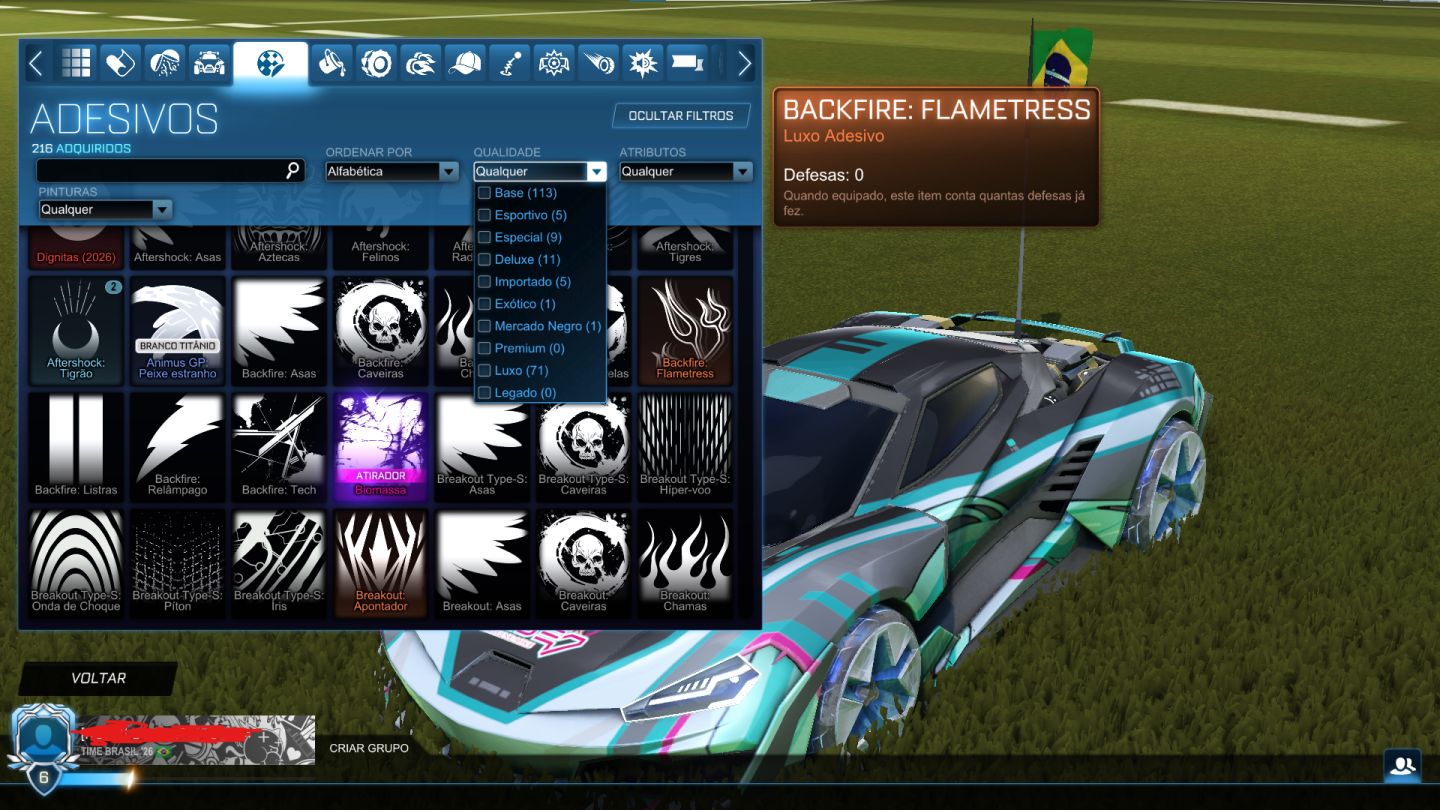 Continha top de Rocket league de 2 anos lv de xp 283