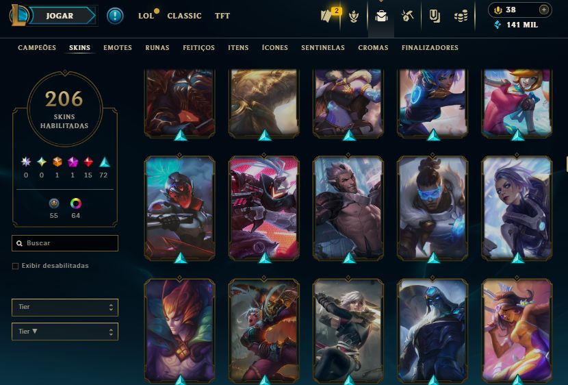 CONTA VALORANT PLATINA LEVEL 312 + CONTA LOL COM 200 SKINS FULL ACESSO