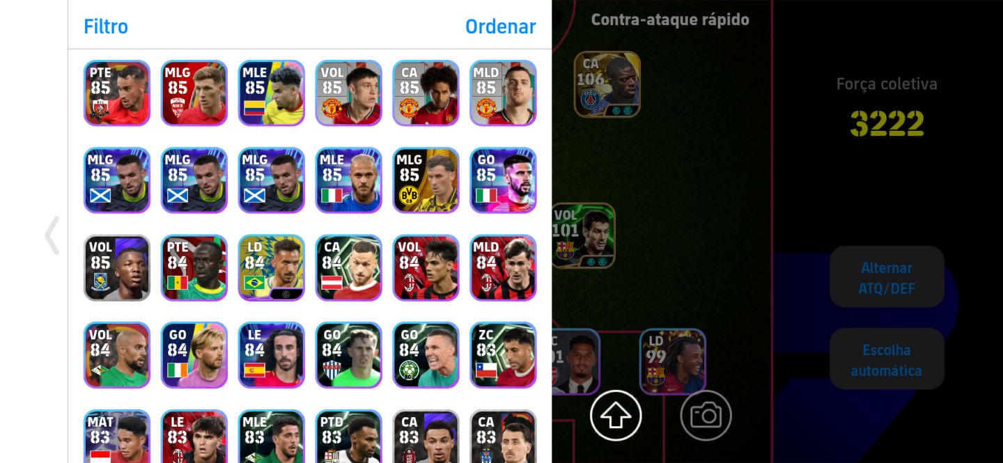 Conta de efootbal mobile