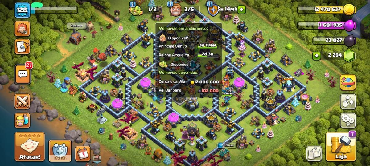 Conta Clash Of Clans Full Acesso | CV 13 FULL Pronta para Jogar