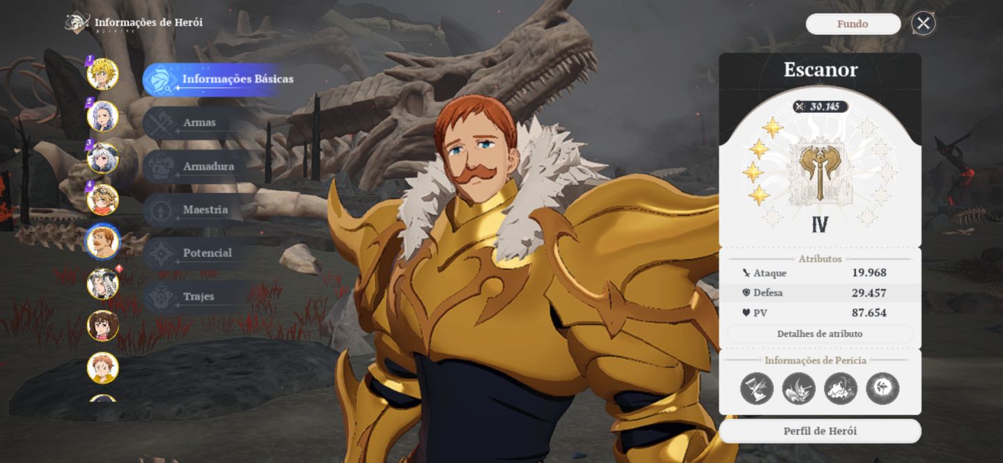 Conta the seven deadly sins origin lvl 48