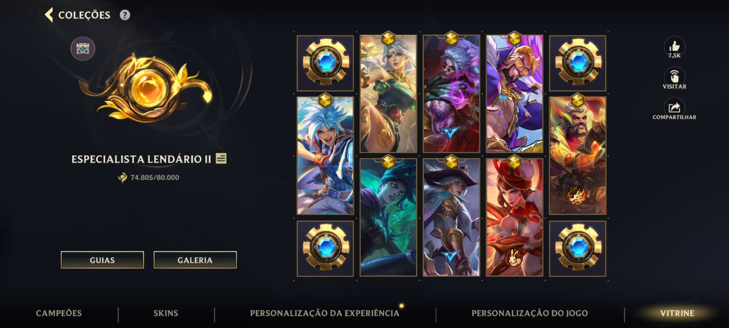 Conta main ADC com mais de 11k em skins