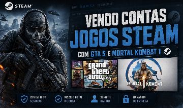 CONTA STEAM GEMADA COM GTA 5 E MK1