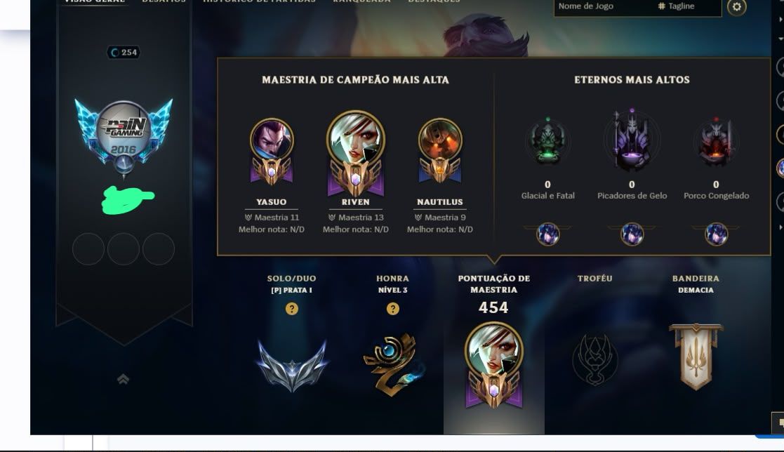 Conta RIOT, lol e valorant ex radiante.