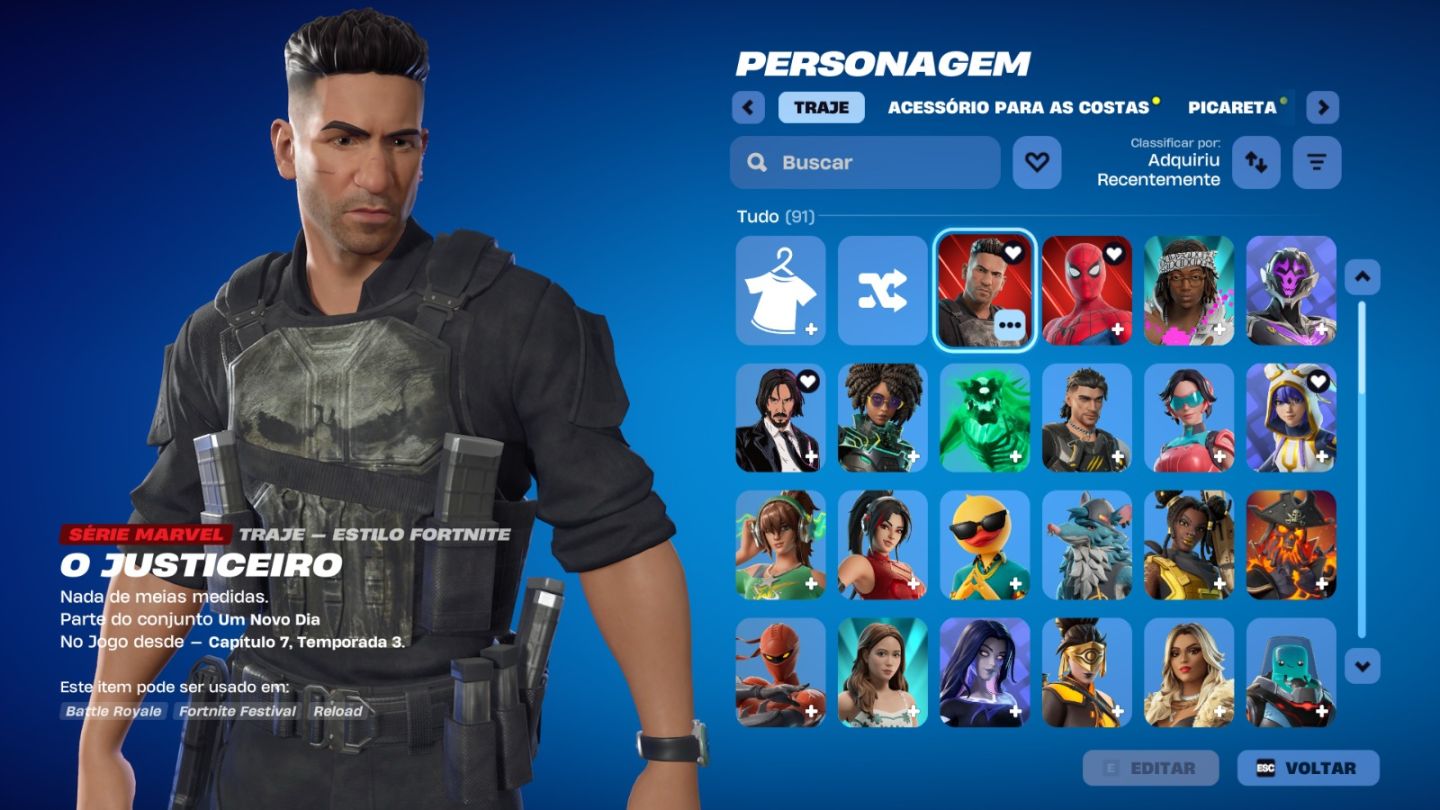 CONTA DE FORTNITE COM 89 SKINS | The Punisher | PROMOÇÃO!