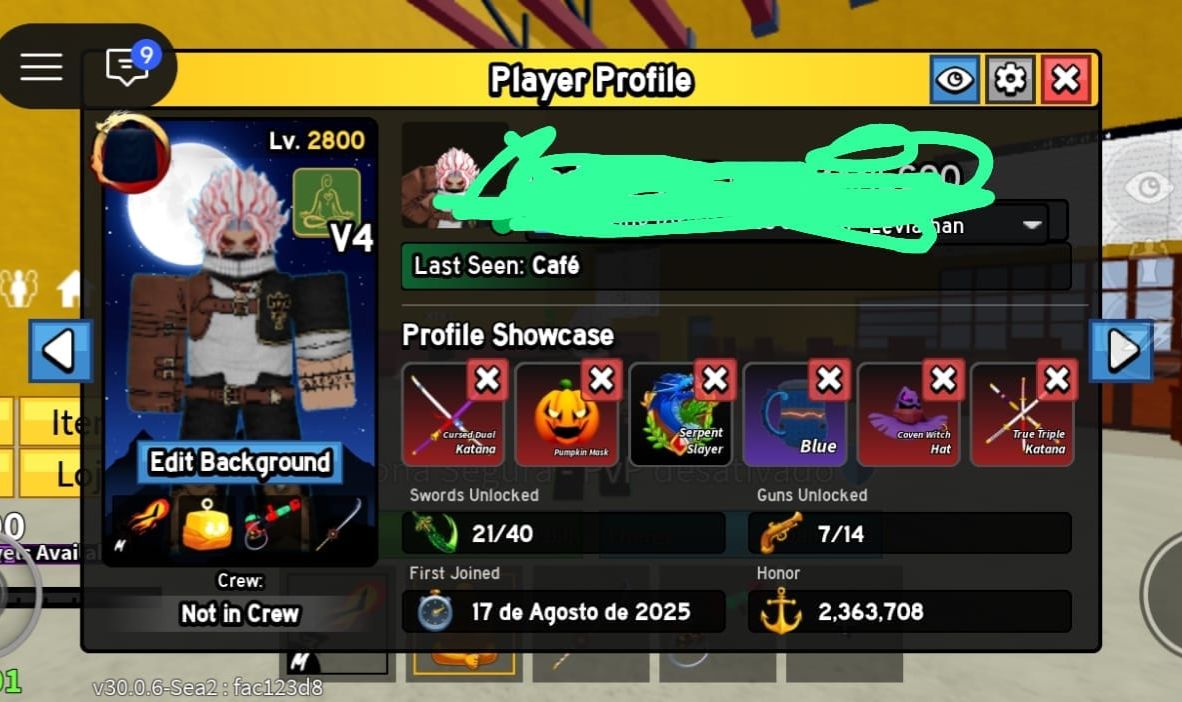 CONTA BLOX FRUITS LVL 2800 | DRAGON PERM | V4 | CDK | TTK | YAMA | TUSHITA