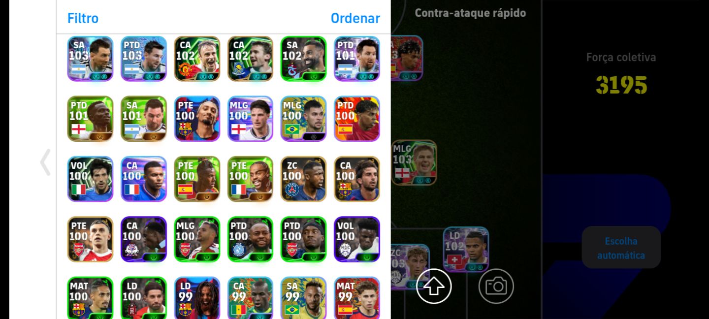 Conta Efootball RARA! 3195 Força | Suárez 105 + Romero 106 + Edmilson + Zanetti