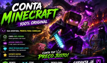 CONTA DE MINECRAFT FULL ACESSO JAVA/BADROCK NO MELHOR PREÇO!!!