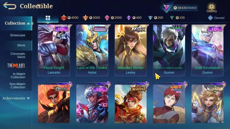 CONTA COM MUITA SKIN BOA - FULL EMBLEMAS